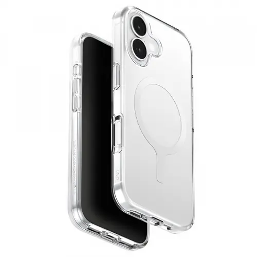Husa MagSafe pentru Apple iPhone 17, UNIQ, Clario MagClick, Transparenta