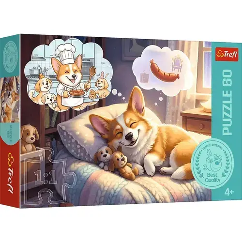Puzzle Trefl Corgi in Taramul Viselor, 60 de piese