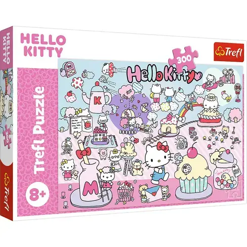 Puzzle Trefl Descopera Lumea lui Hello Kitty, 300 de piese