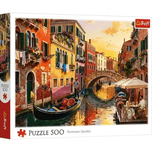 Puzzle Trefl Venetia la apus de soare, 500 de piese