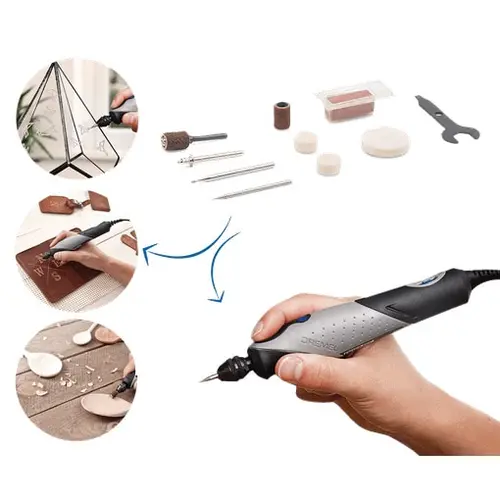 Unealta multifunctionala Dremel 2050 - 15 EU, F0132050JM, 9W, turatie 5000-22000RPM, cablu de 2m, mandrina fara cheie, 15 accesorii