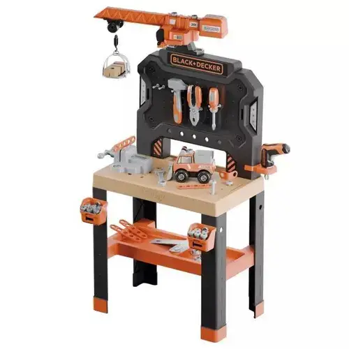 Masa de lucru Black and Decker cu macara, Smoby