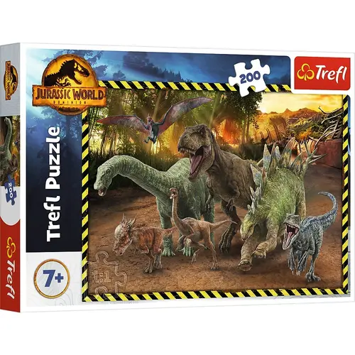 Puzzle Trefl Jurassic World, In parcul Jurassic, 200 piese