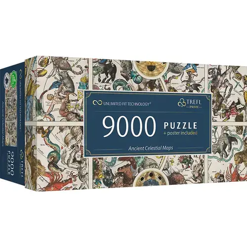 Puzzle panoramic Trefl din 9000 de piese - Harti antice ale cerului