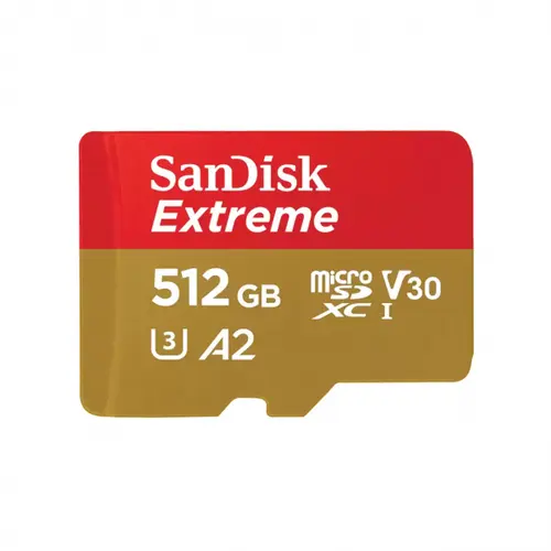 Card de memorie SanDisk Extreme MicroSDXC, 512GB, UHS-I U3, Clasa 10, V30