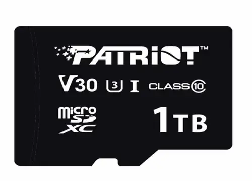 Card de memorie Patriot VX Series, 1TB, microSDXC, UHS-I U3, Clasa 10