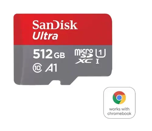 Card de memorie SanDisk Ultra SDSQUAC-512G-GN6FA, MicroSDXC, 512 GB, UHS-I U1, Clasa 10, Compatibil Chromebook