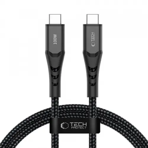 Cablu Date si Incarcare USB-C - USB-C Tech-Protect UB11T Ultraboost, 100W, 1m, Negru