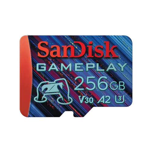 Card de memorie SanDisk GamePlay, microSDXC, pentru Mobil si Console Portabile, 256GB, V30, A2, UHS-I U3
