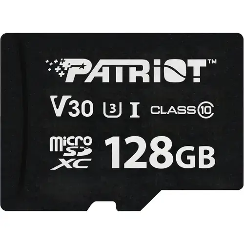 Card de memorie Patriot VX Series, 128GB, MicroSDXC, V30, Clasa 10, UHS-I U3