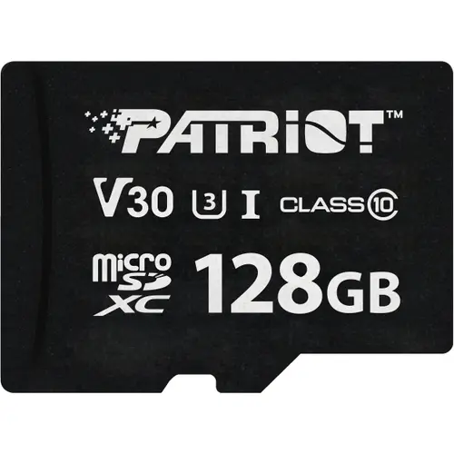 Card de memorie Patriot VX Series, 128GB, MicroSDXC, V30, Clasa 10, UHS-I U3