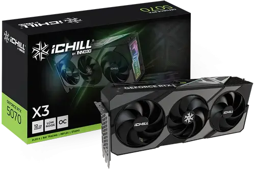 Placa video INNO3D GeForce RTX 5070 iCHILL X3 12GB GDDR7 192-bit DLSS 4.0