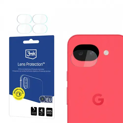 Folie de protectie Camera Spate 3MK Protection pentru Google Pixel 10a, Sticla Flexibila, Set 4 bucati, Transparenta
