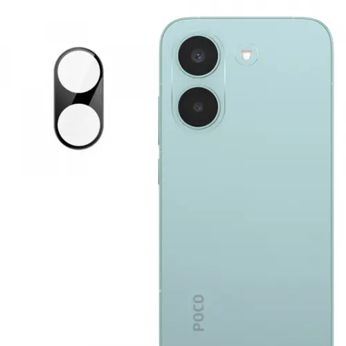 Folie de protectie Camera Spate Techsuit pentru Xiaomi Poco X8 Pro, Sticla Securizata, Neagra