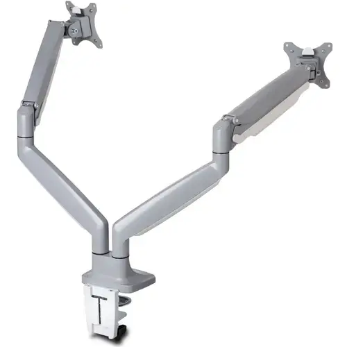 Suport birou ergonomic pentru 2 monitoare, Kensington SmartFit®, cu brat reglabil, 13-32inch, max 9 kg, personalizabil, alb