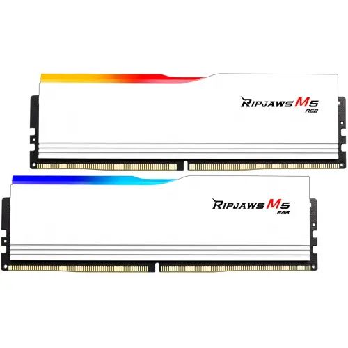 Memorii G.Skill Ripjaws M5 RGB White Intel XMP 3.0 32GB, DDR5-6000MHz, CL30, Dual Channel