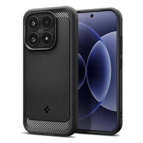 Husa pentru Xiaomi 17, Spigen, Rugged Armor, Neagra Mata