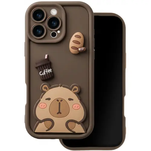 Husa pentru Samsung Galaxy S26 S942, OEM, Ultra Trendy 3D Capybara, Maro