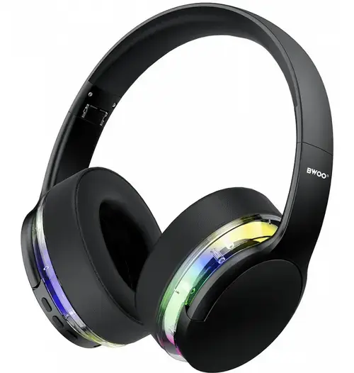 Casti Stereo Wireless BWOO BO-BW587, Bluetooth, A2DP, ANC, Negru