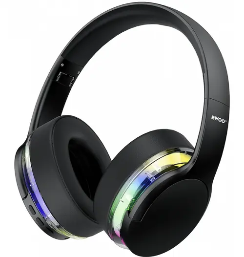 Casti Stereo Wireless BWOO BO-BW587, Bluetooth, A2DP, ANC, Negru