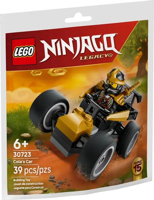 LEGO® Ninjago 30723 - Masina razboinicului ninja Cole, 39 de piese
