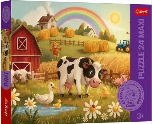 Puzzle Trefl  Maxi Vacuta la ferma, 24 de piese