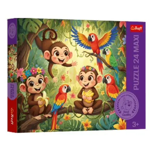 Puzzle Trefl Maxi Maimute si prieteni, 24 de piese