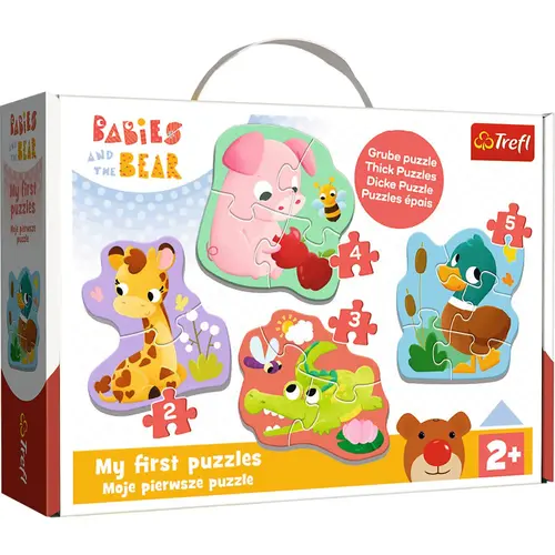 Puzzle Trefl Baby Clasic puii de animale, 14 Piese