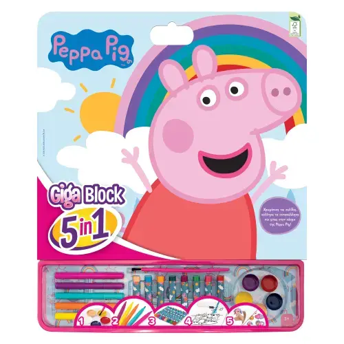 Set pentru desen 5 in 1 As Art - Giga Block, Peppa Pig