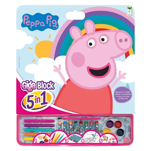 Set pentru desen 5 in 1 As Art - Giga Block, Peppa Pig