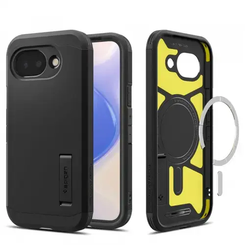 Husa MagSafe pentru Google Pixel 10a, Spigen, Tough Armor, Neagra