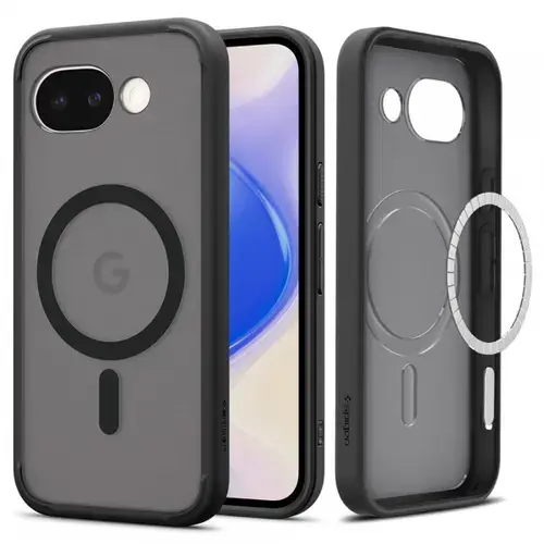 Husa MagSafe pentru Google Pixel 10a, Spigen, Ultra Hybrid, Neagra Satinata
