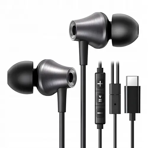 Casti Stereo Ugreen EP105, USB-C, Negru