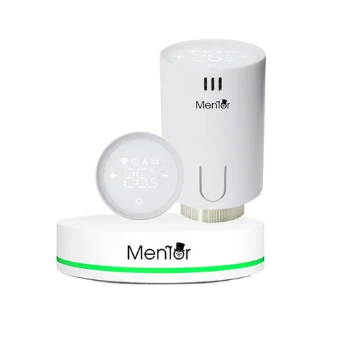 Kit Cap Termostatic si HUB Smart pentru calorifer Mentor TSZB101 1.1 ZigBee LCD