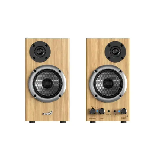 Boxe Genius, 20W, Bluetooth, lemn de pin