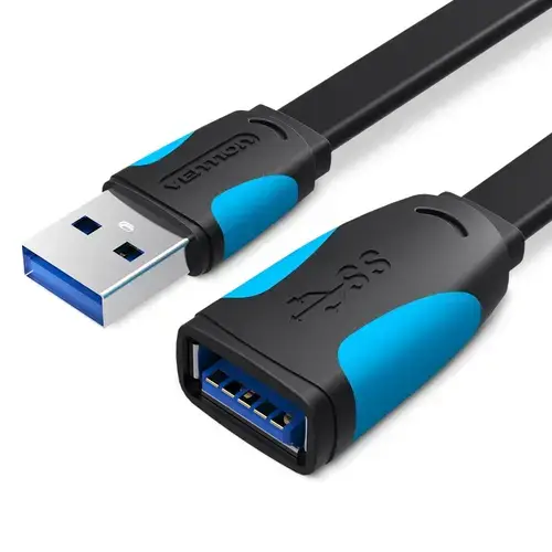 Cablul de extensie plat USB 3.0 Mama USB 3.0 Tata, 0,5 m Vention