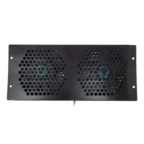 Unitate racire SPACER, 1U pentru rack 19″, 2 x ventilatoare, 120mm, 2300rpm, 30dBA, flux aer 69cfm, cablu 0.7m, Negru