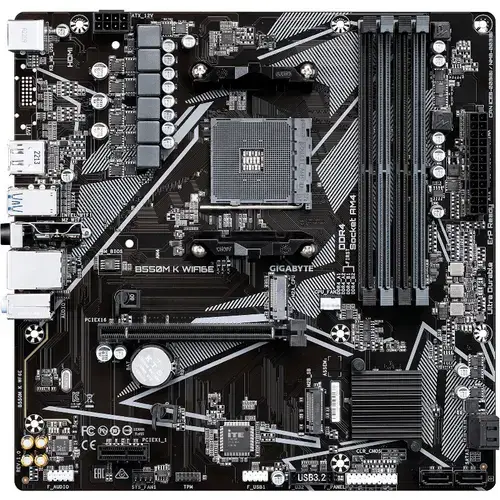 Placa de baza GIGABYTE B550M K WIFI6E, AMD B550, AM4, mATX