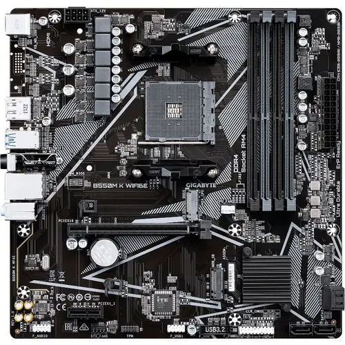 Placa de baza GIGABYTE B550M K WIFI6E, AMD B550, AM4, mATX