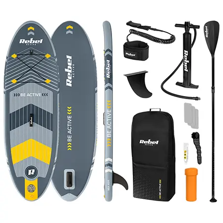 Set placa gonflabila SUP REBEL ACTIVE PADDLE RBA-4511, 244 x 76 x 10 cm