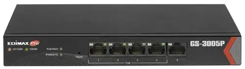 Switch Edimax GS-3005P, Gigabit, 5 Porturi, 4 x PoE+