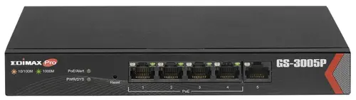 Switch Edimax GS-3005P, Gigabit, 5 Porturi, 4 x PoE+