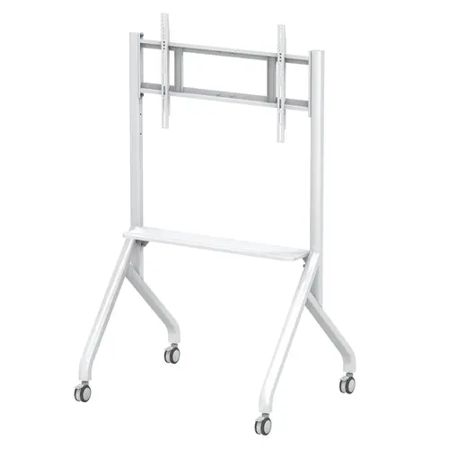 Stand TV, universal, reglabil inaltime, raft inclus, 65 - 100 inch, Techly ICA-TR53LW, Alb
