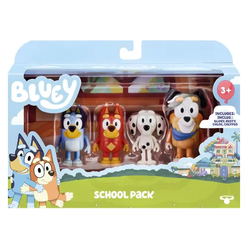 Set 4 figurine Bluey - Bluey la scoala