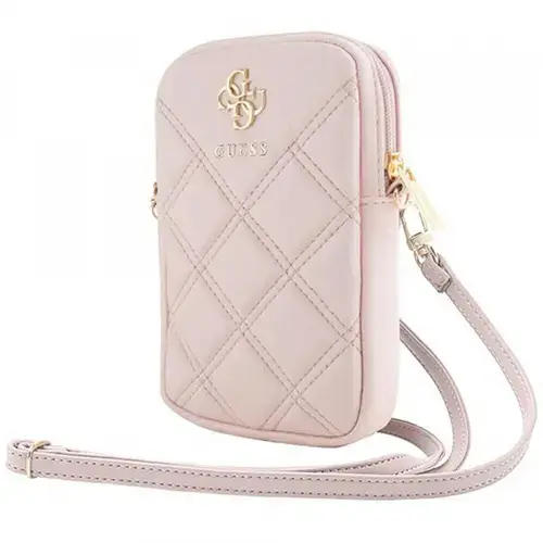 Geanta Universala pentru Telefon, Guess, Quilted 4G, Roz