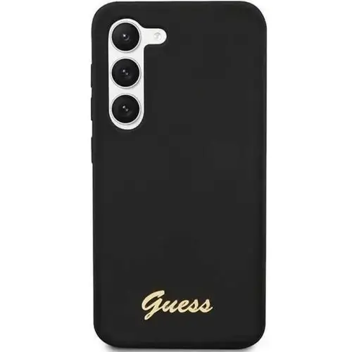 Guess Husa Liquid Silicone Metal Logo Samsung Galaxy S23 Negru