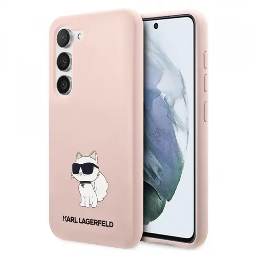 Husa pentru Samsung Galaxy S23 S911, Karl Lagerfeld, Silicone Choupette, Roz