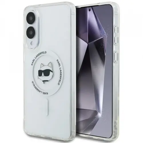 Husa MagSafe pentru Samsung Galaxy S25 Edge S937, Karl Lagerfeld, IML Choupette's Head, Alba