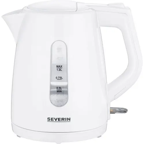 Fierbator Severin WK 3411, 2200W, 1 L, baza 360°, filtru anti calcar, Alb
