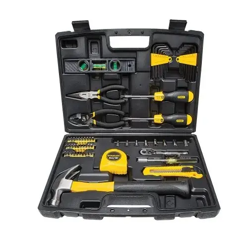 Set unelte Stanley, 65 piese, din otel inoxidabil, cu valiza de transport, 280x85x405mm